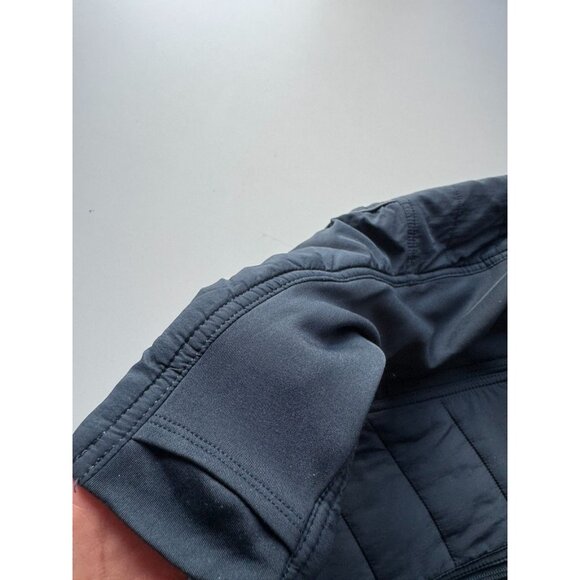 LULULEMON Extra Mile Navy Tech Fleece Removable Dickey Hooded Jacket, Size 4 - Picture 13 of 16
